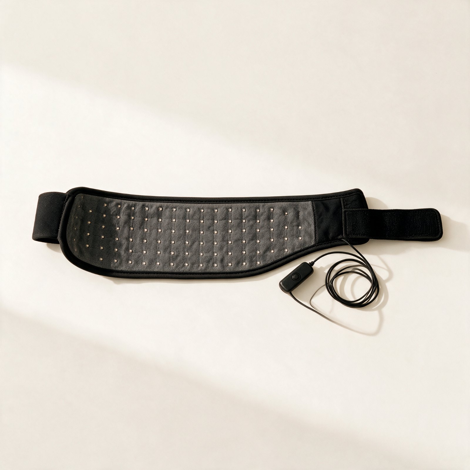The Band lying flat and unrolled, showing its full length and the controller pod