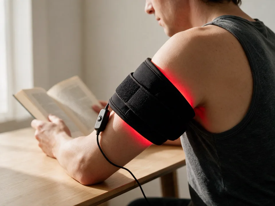 Band fastened around an upper arm