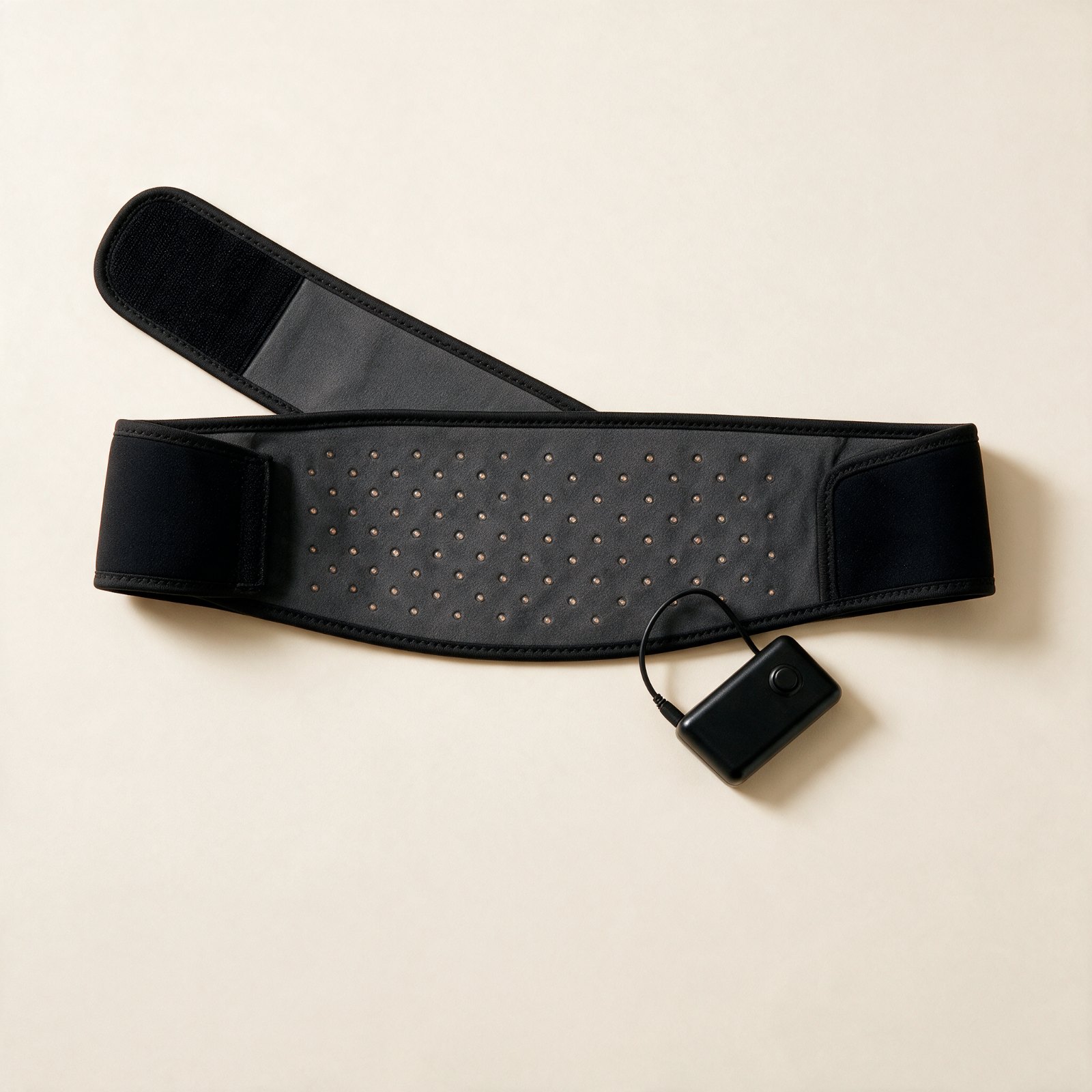 The Belt lying flat, showing its full width and the battery pack