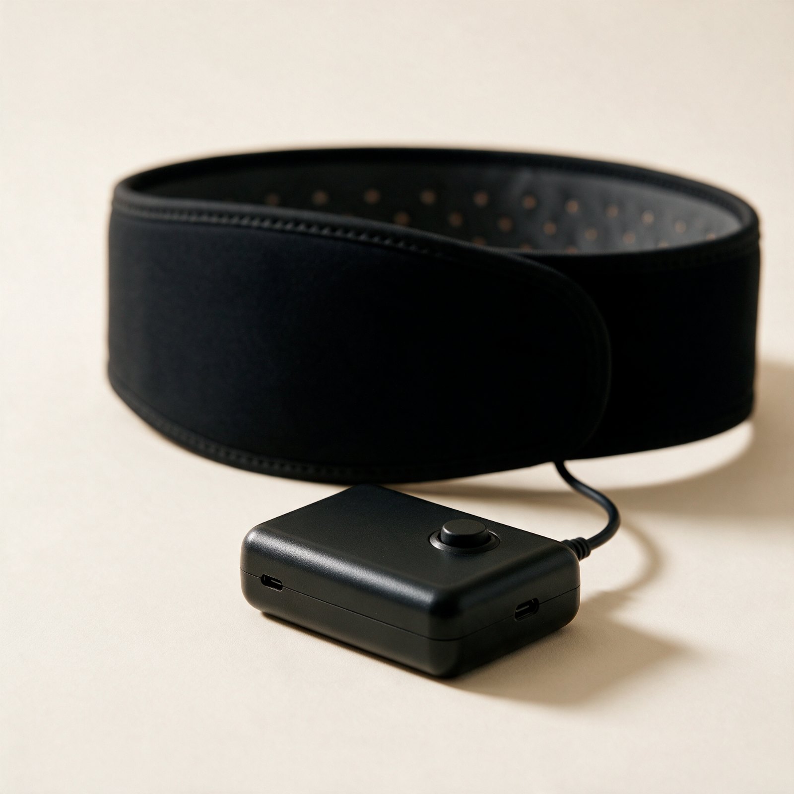 Close-up of the Belt’s rechargeable battery pack