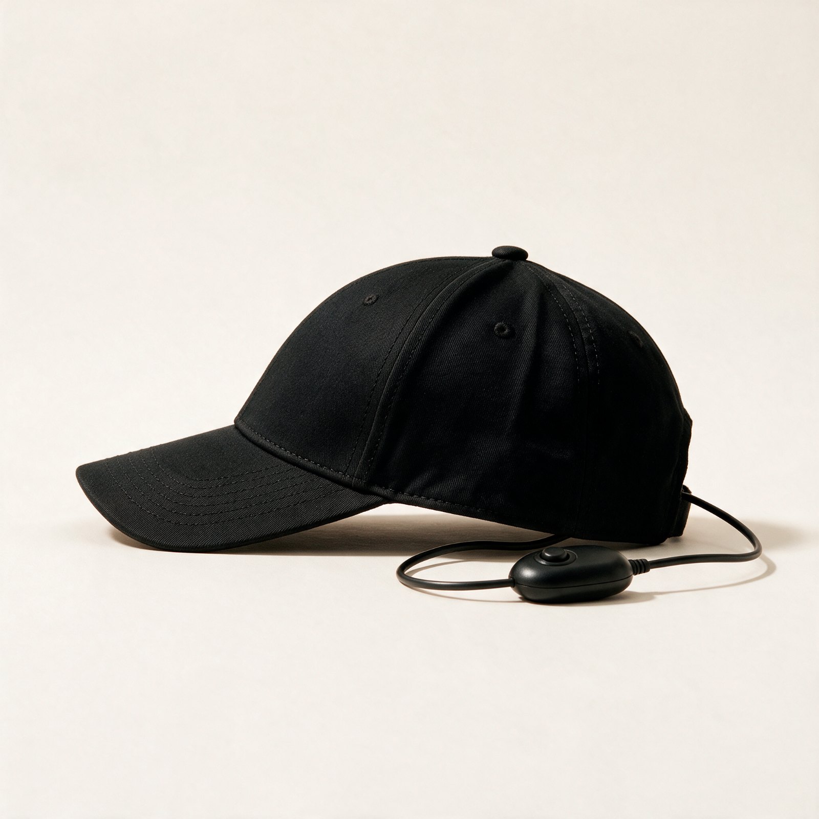 The Cap in profile with the LEDs off, showing its crown and brim